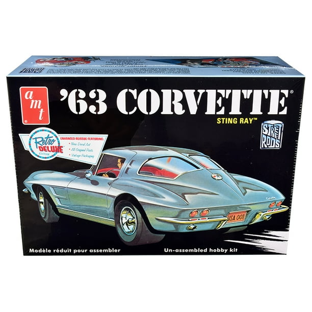 AMT 861 1963 CHEVROLET CORVETTE 1/25 SCALE MODEL KIT 